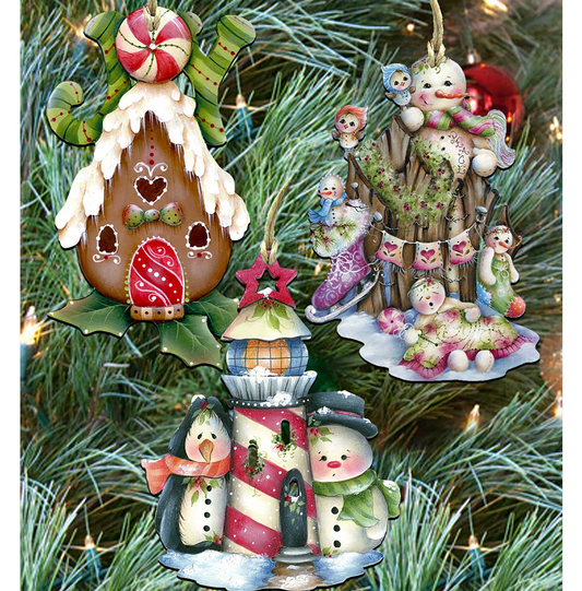 Holiday Wooden Ornaments by Little Holly