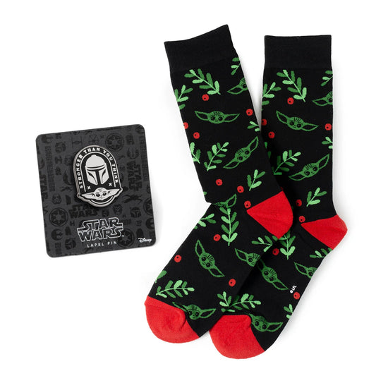 Grogu Holiday Socks & Lapel Pin by Little Holly