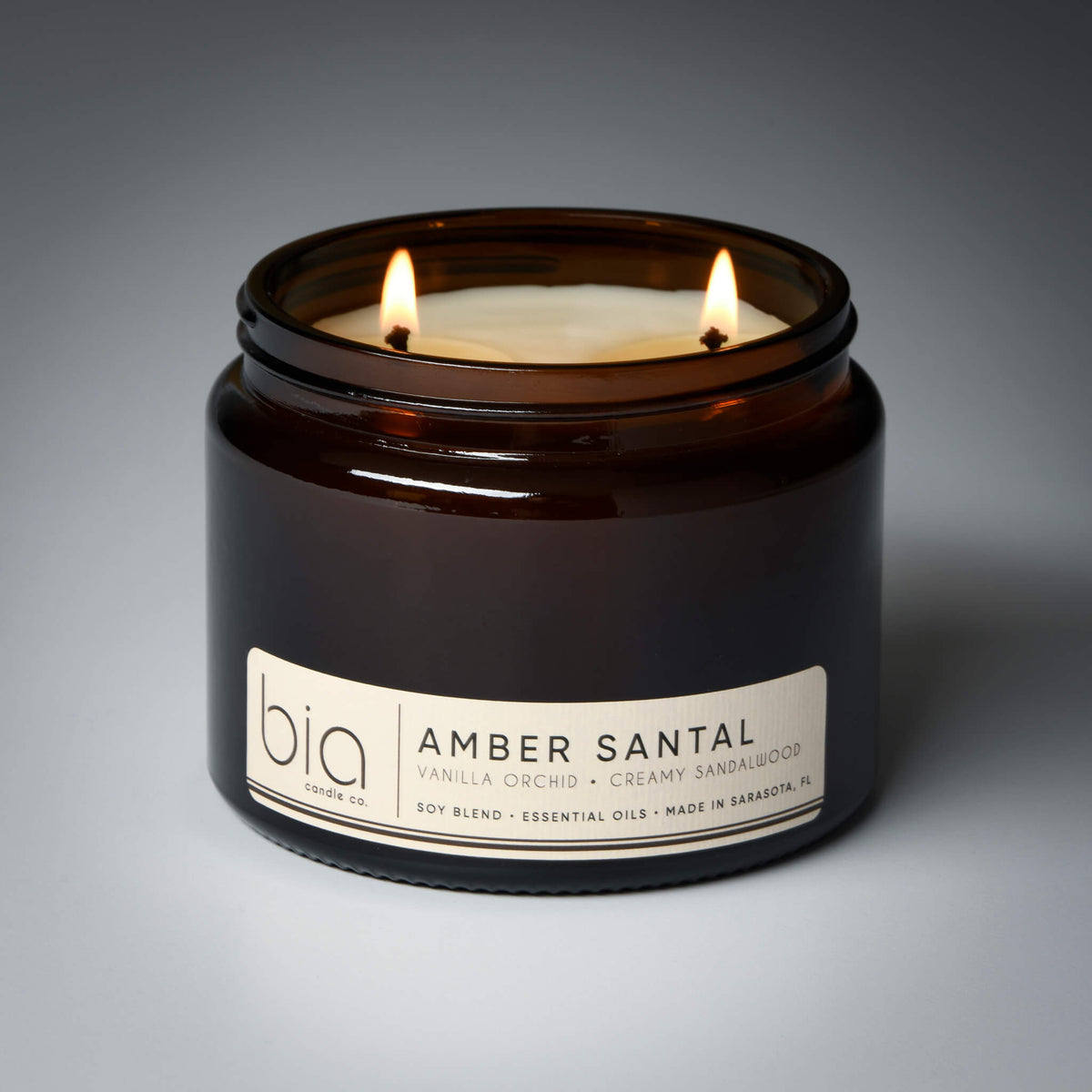 Amber Santal Soy Blend Candle — Sweet Amber, Creamy Sandalwood & Vanilla Orchid